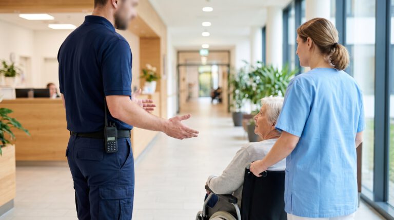 Sicherheitsdienst in Klinik und Pflegeheim: Deeskalation statt Konfrontation